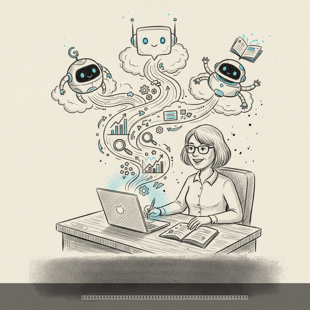 AI SEO for small business strategy visualization showing multiple AI search engines