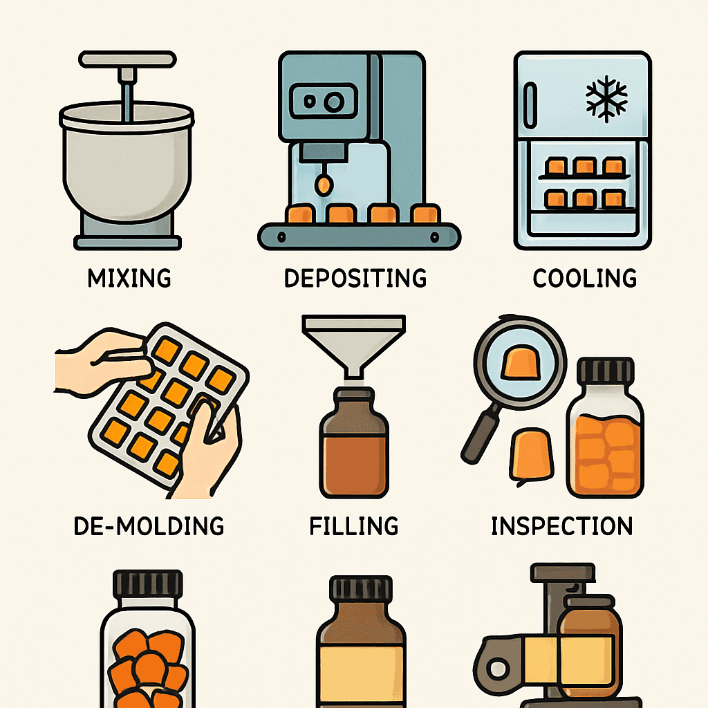 Gummy and Liquid Supplement Manufacturing Process