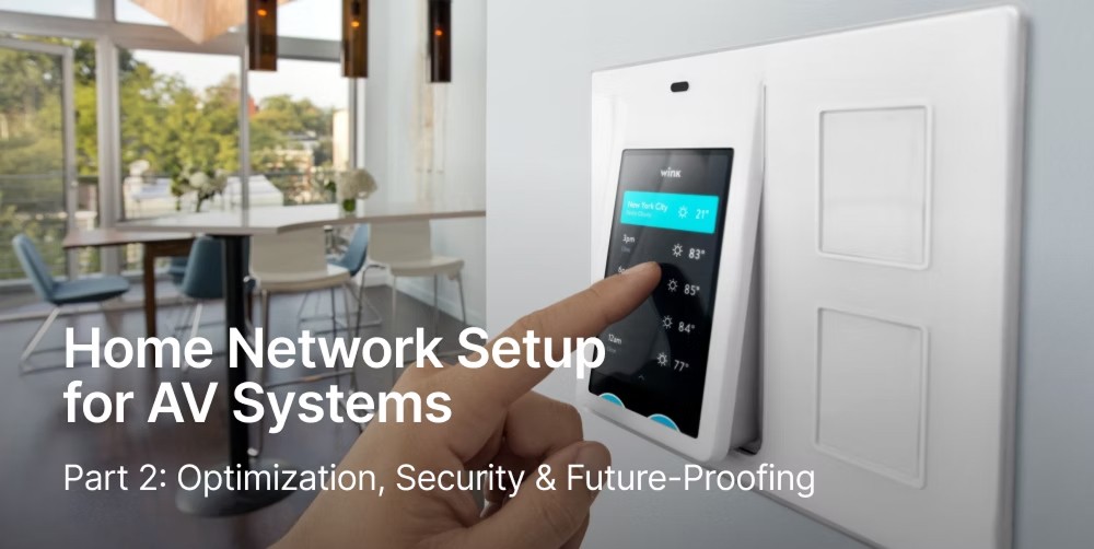 Smart home control panel and living room