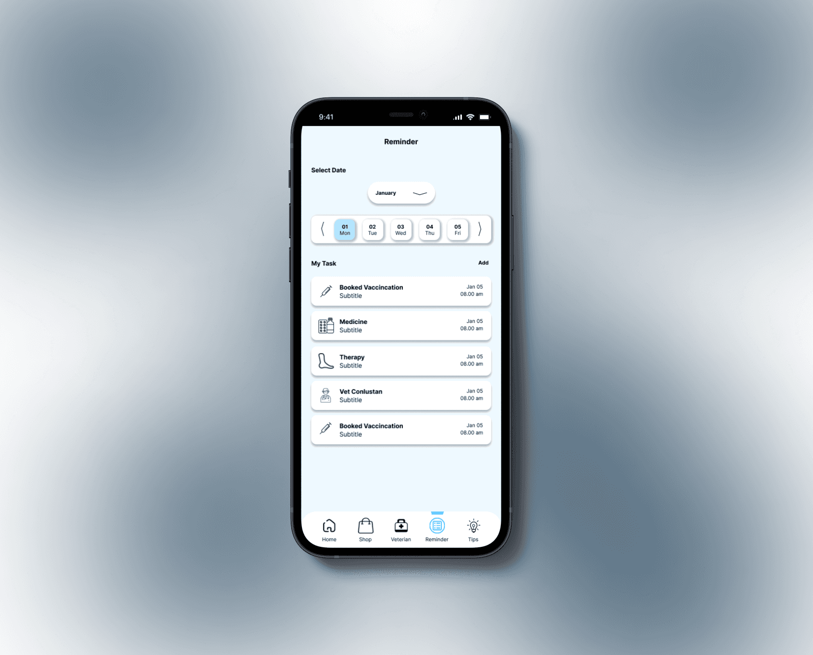 App Measure Weight Screen