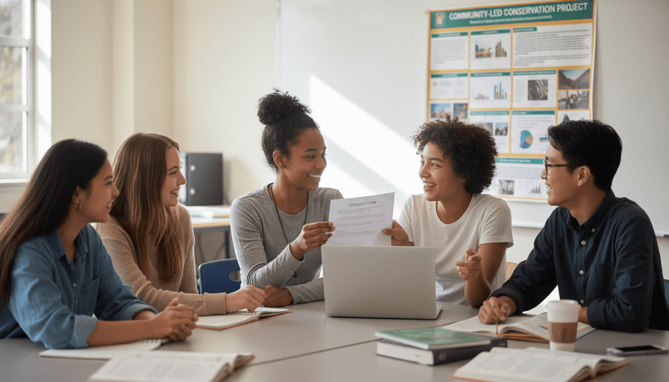 high school student reviewing ethics approval documents for an academic research study