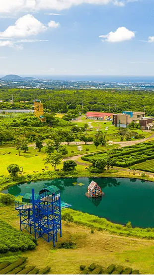 A futuristic sports car speeding through a neon-lit city at night