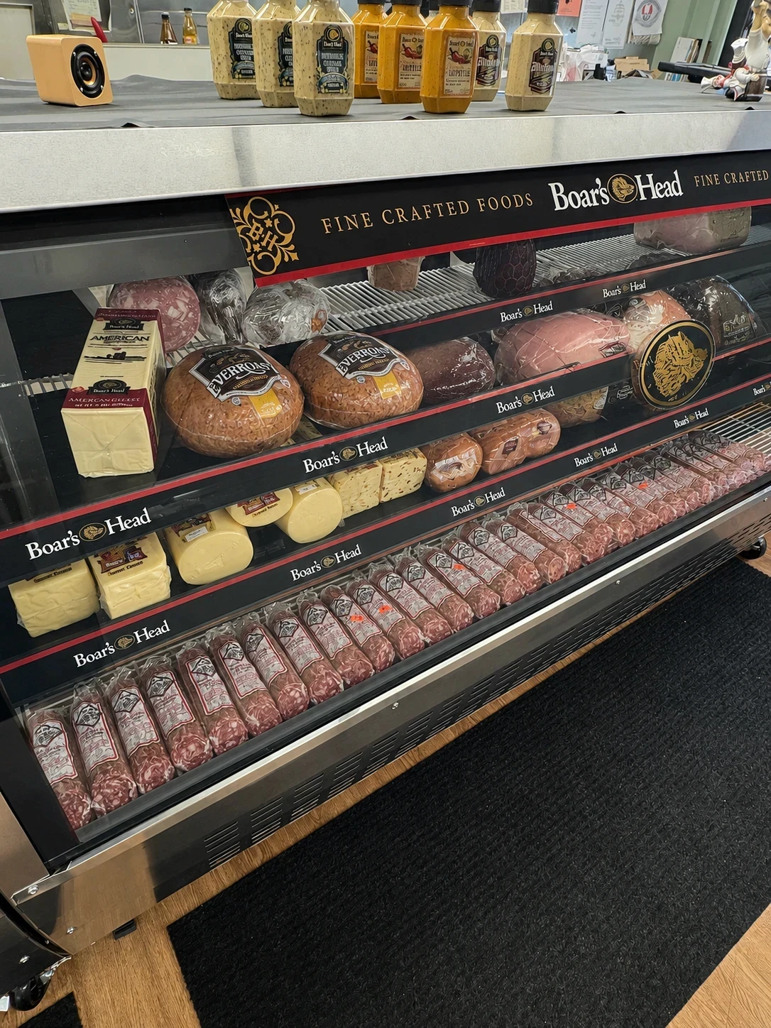 The Boar’s Head deli case at Robo’s