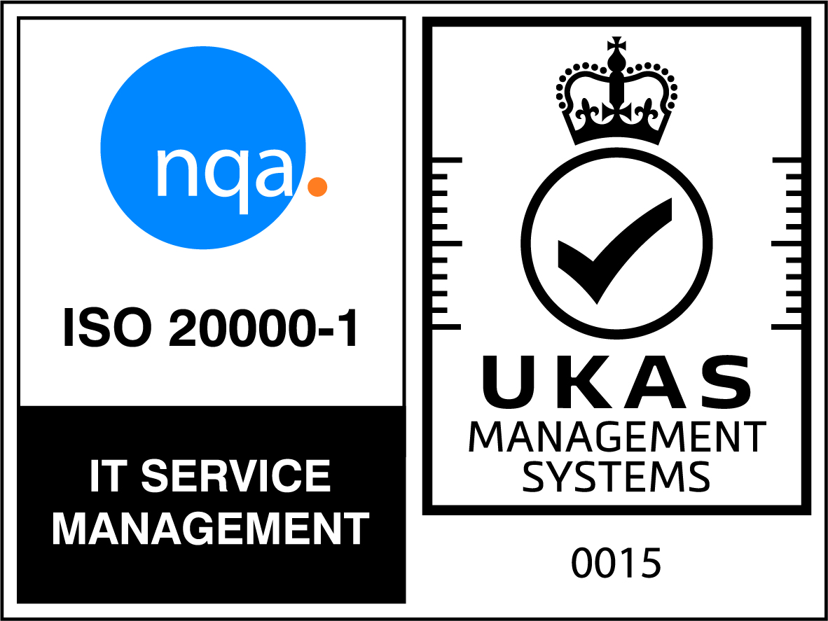 ISO 20000-1 accreditation badge