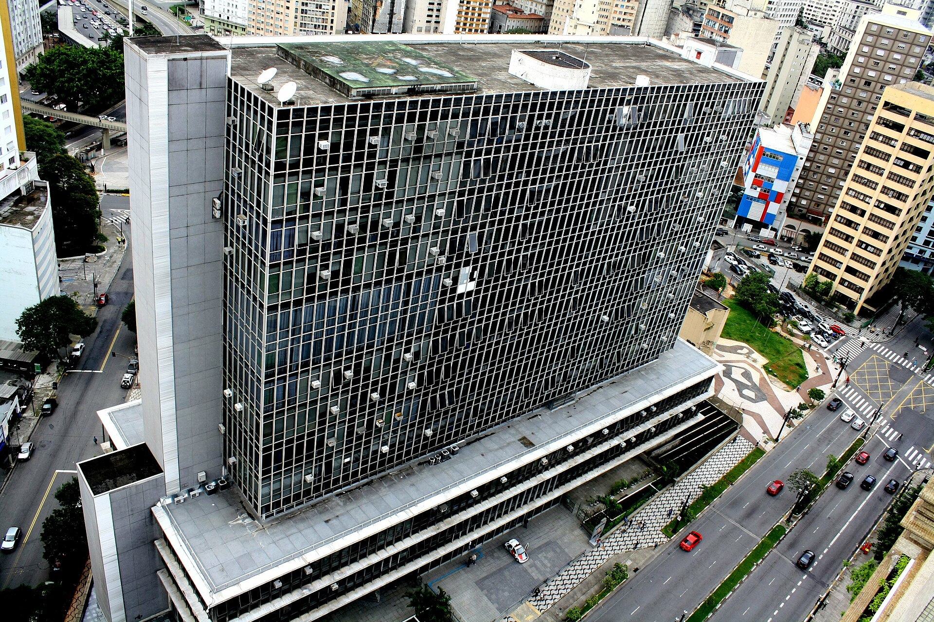 palacio anchieta camara municipal de sao paulo foto aerea