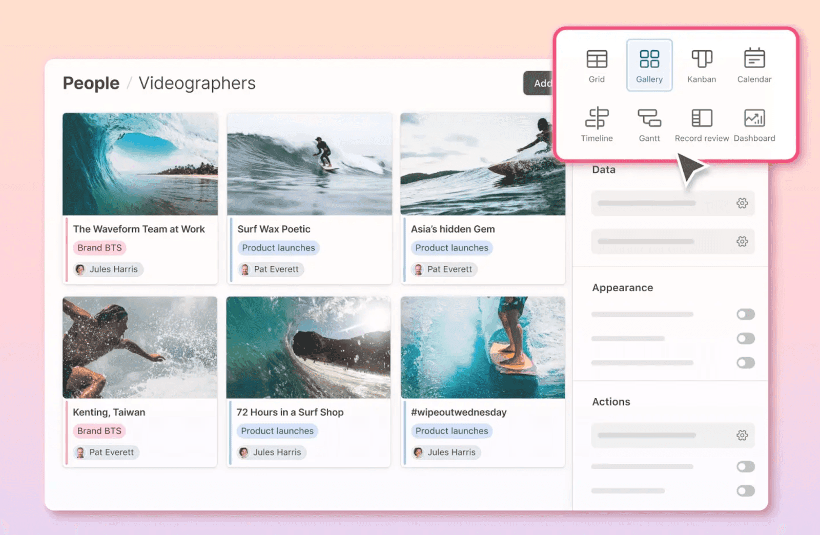 Airtable’s various views