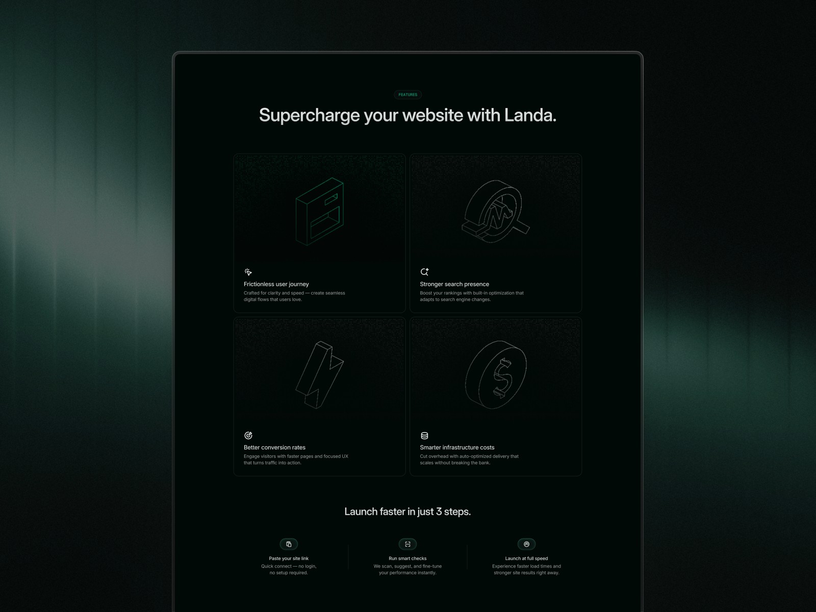 Landa — 极简动效 Web3 项目官网设计灵感