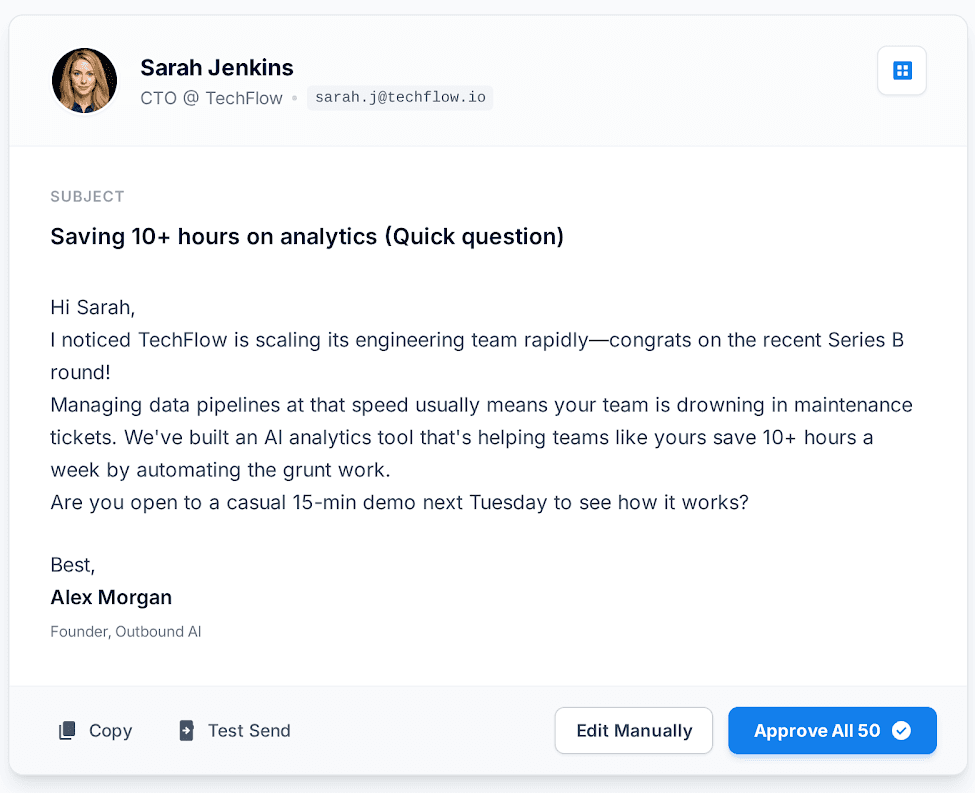 An image of email customization