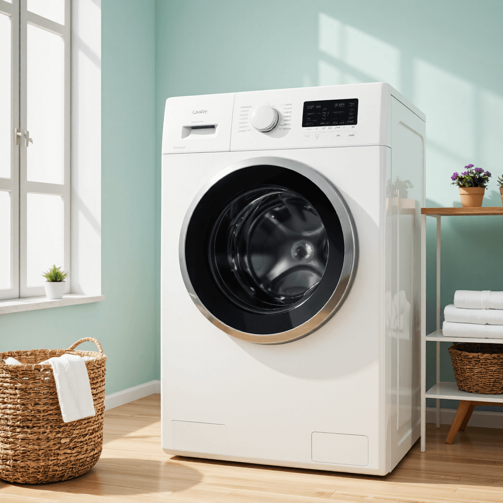 product photography of a washing machine