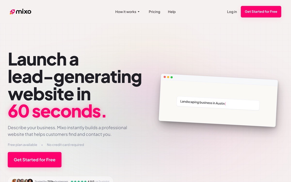 AI Landing Page Generator with Mixo