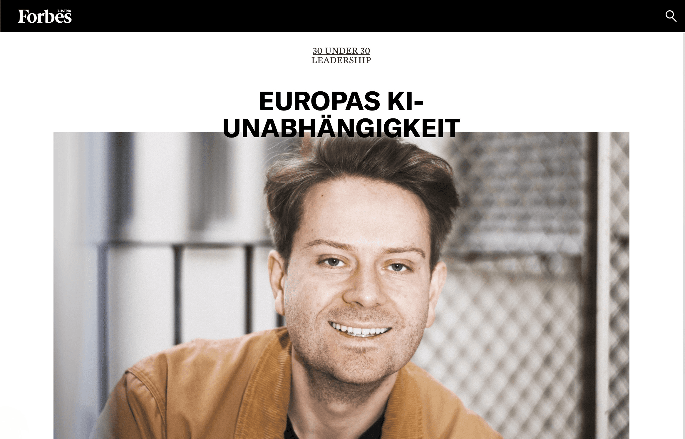 Forbes Austria - Europas KI-Unabhängigkeit - Xinity sovereign AI press coverage