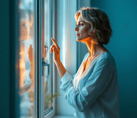 Person von hinten vor einem Whiteboard mit Skizzen und Konzeptnotizen in einem Workshop-Setting