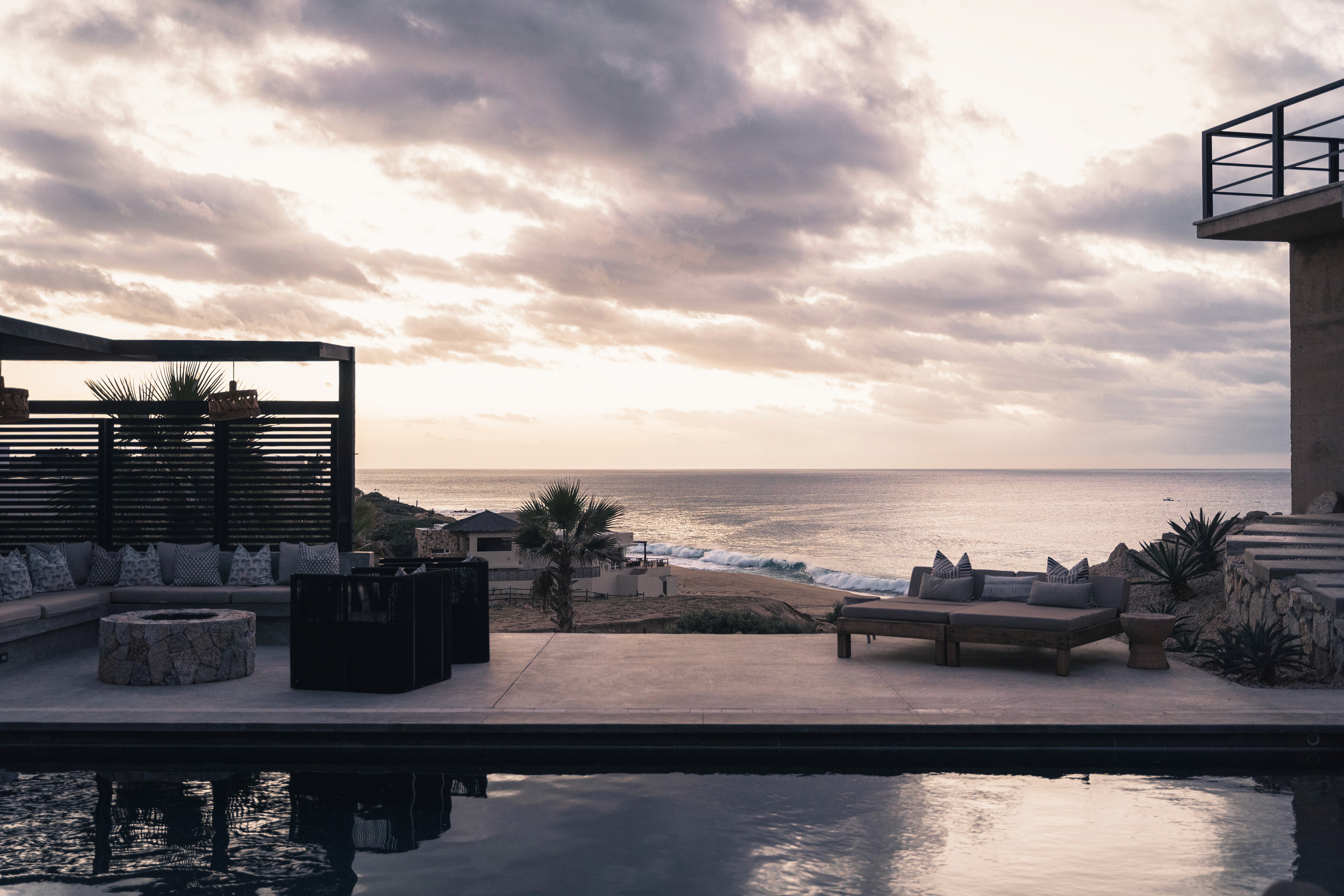 Outdoor terrace and pool view