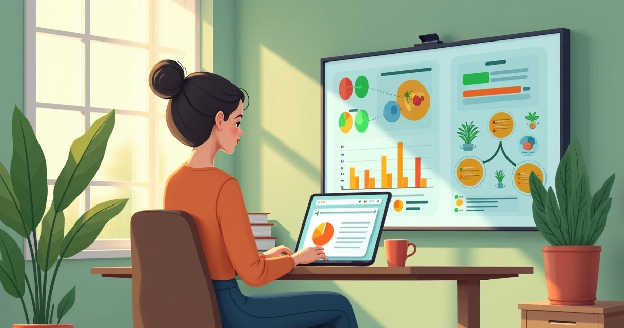 Nutricionista analisando dados de IA para montar plano alimentar 