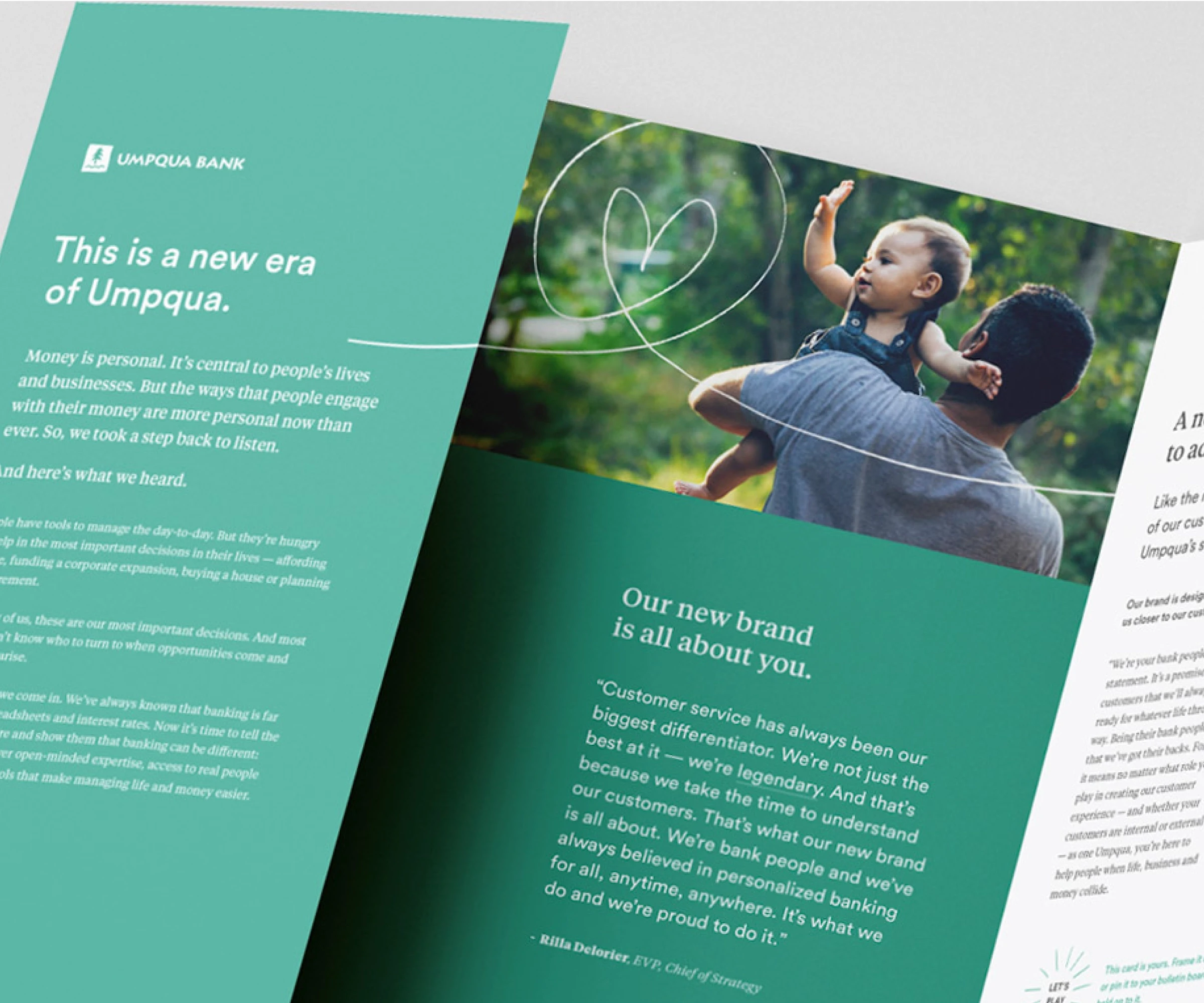 Umpqua Bank training guide for employees close up