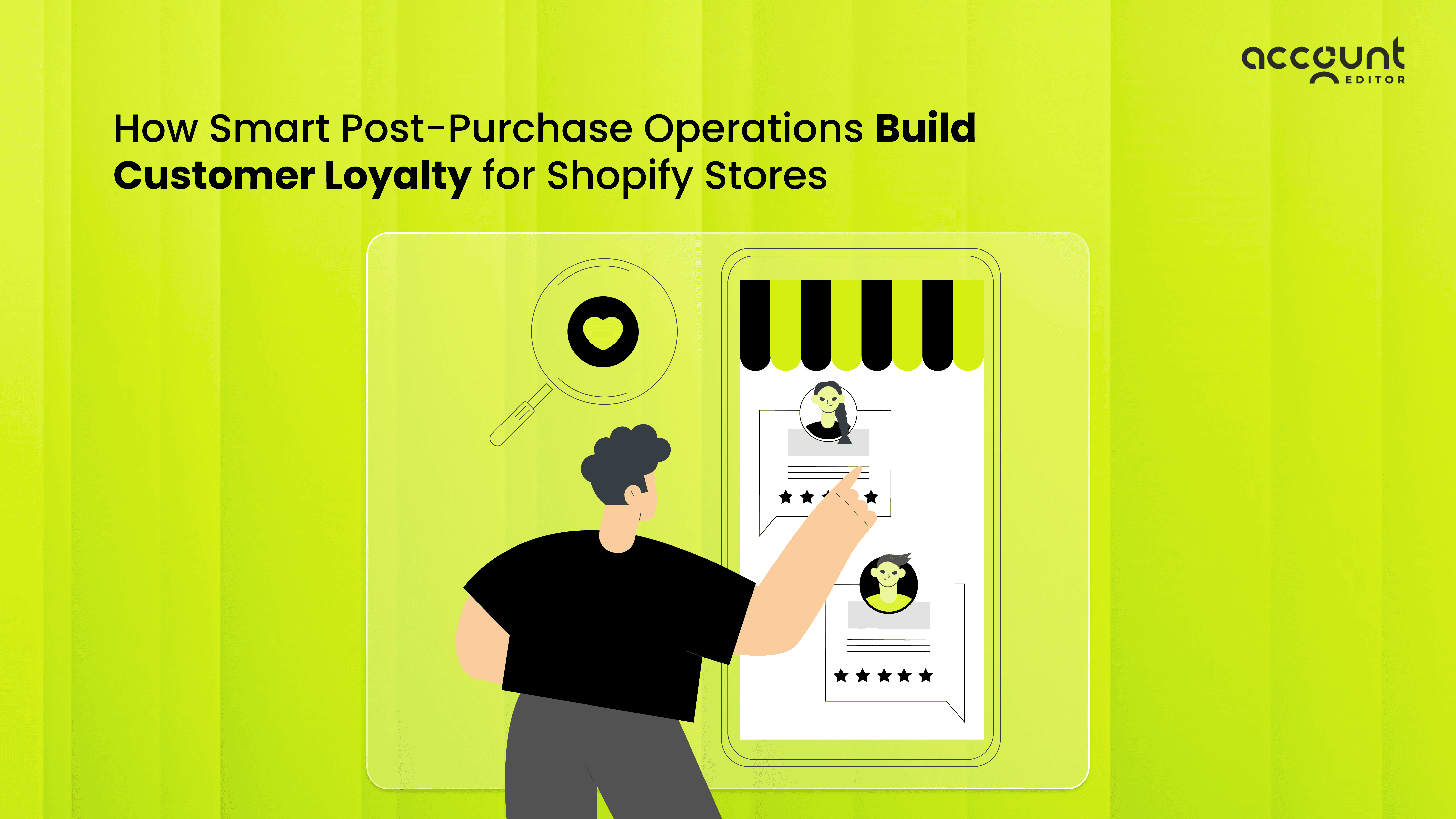 Customer reviewing post-purchase experience to build loyalty in Shopify stores