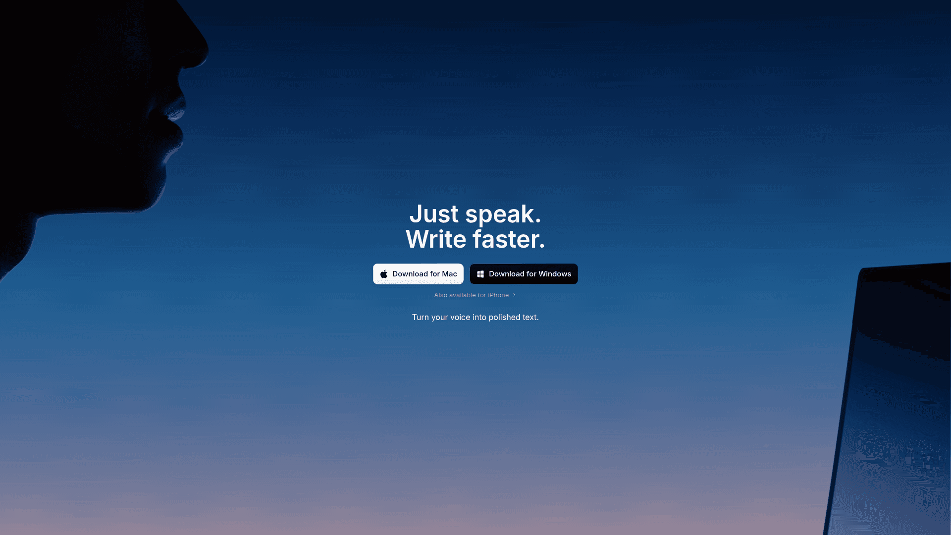 Screenshot of https://superwhisper.com