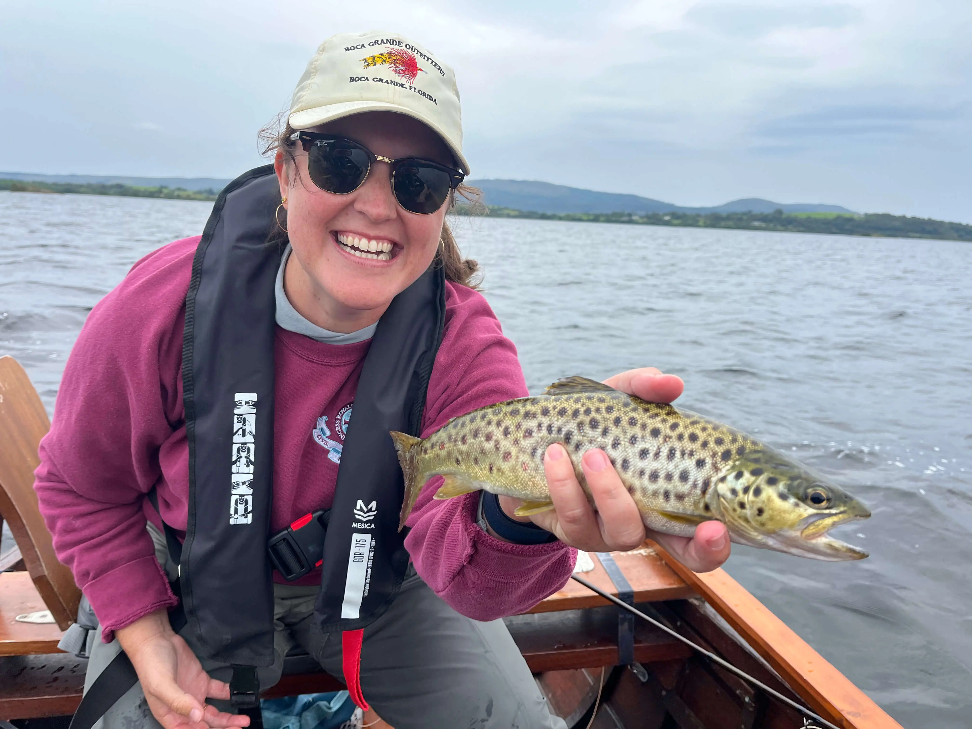 Wild brown trout caught fly fishing on Lough Corrib, Ireland