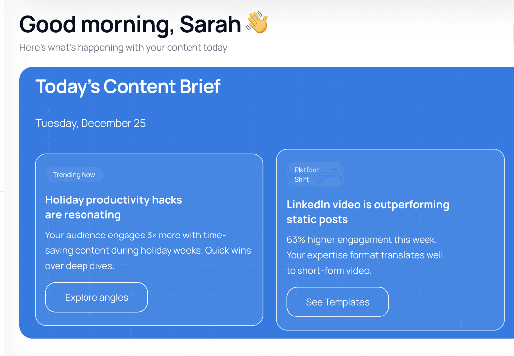 Software user interface