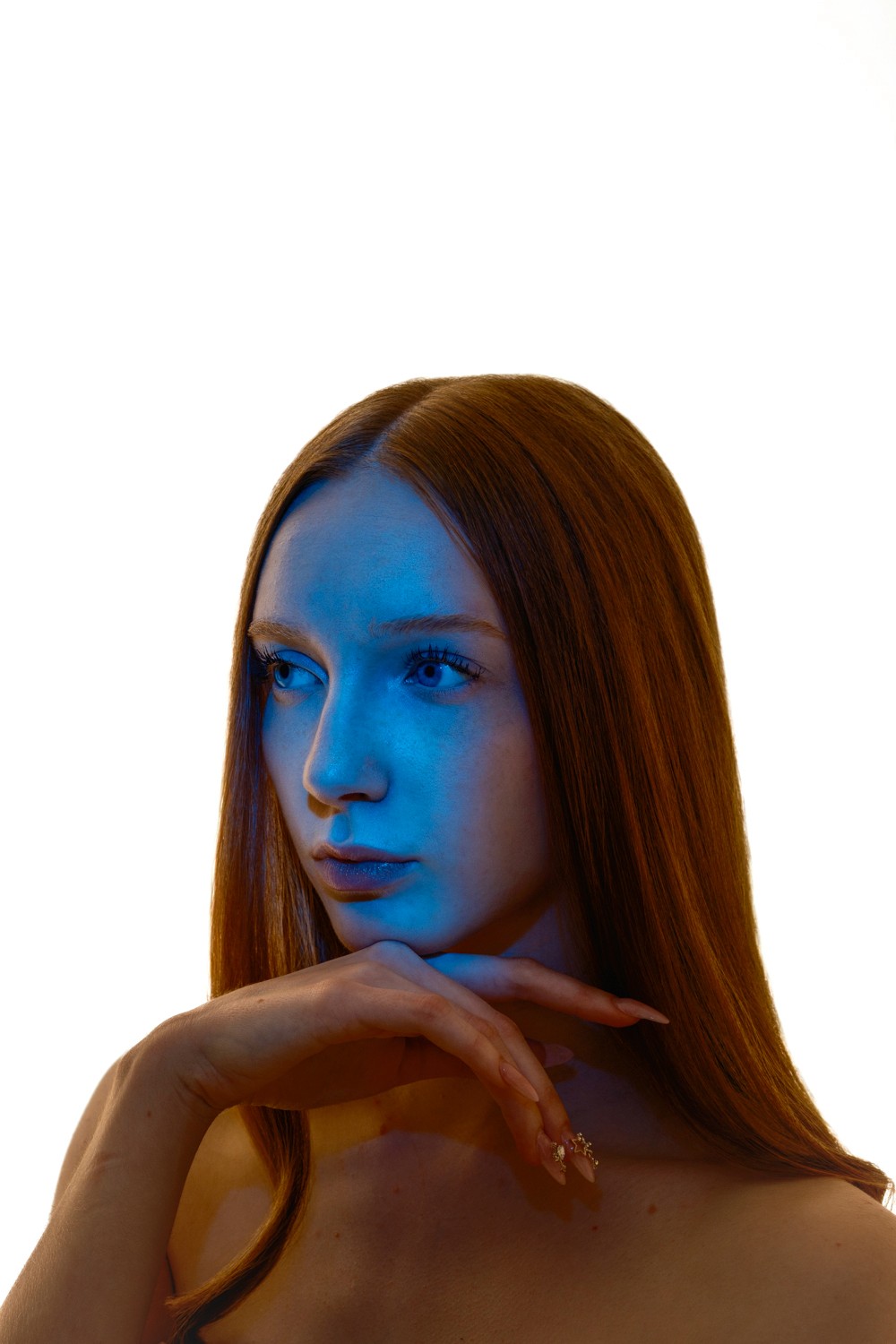 A black female model