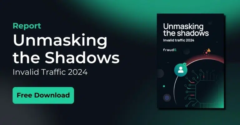 Visual promoting the "Unmasking the shadows 2024" report with the button "Free Download"