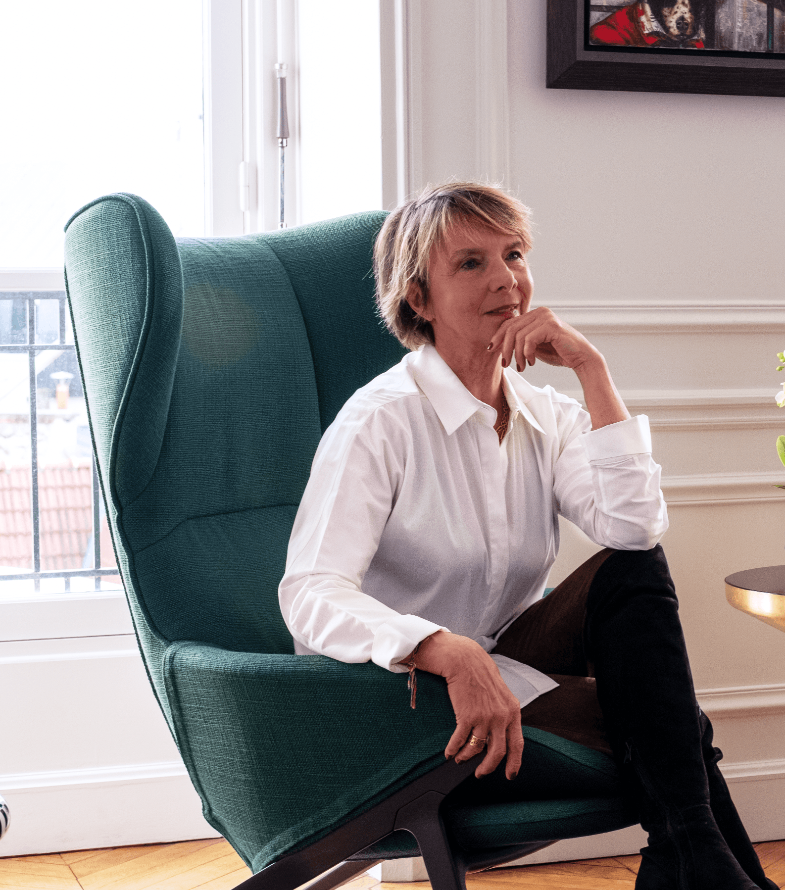 Modern white office building exterior.