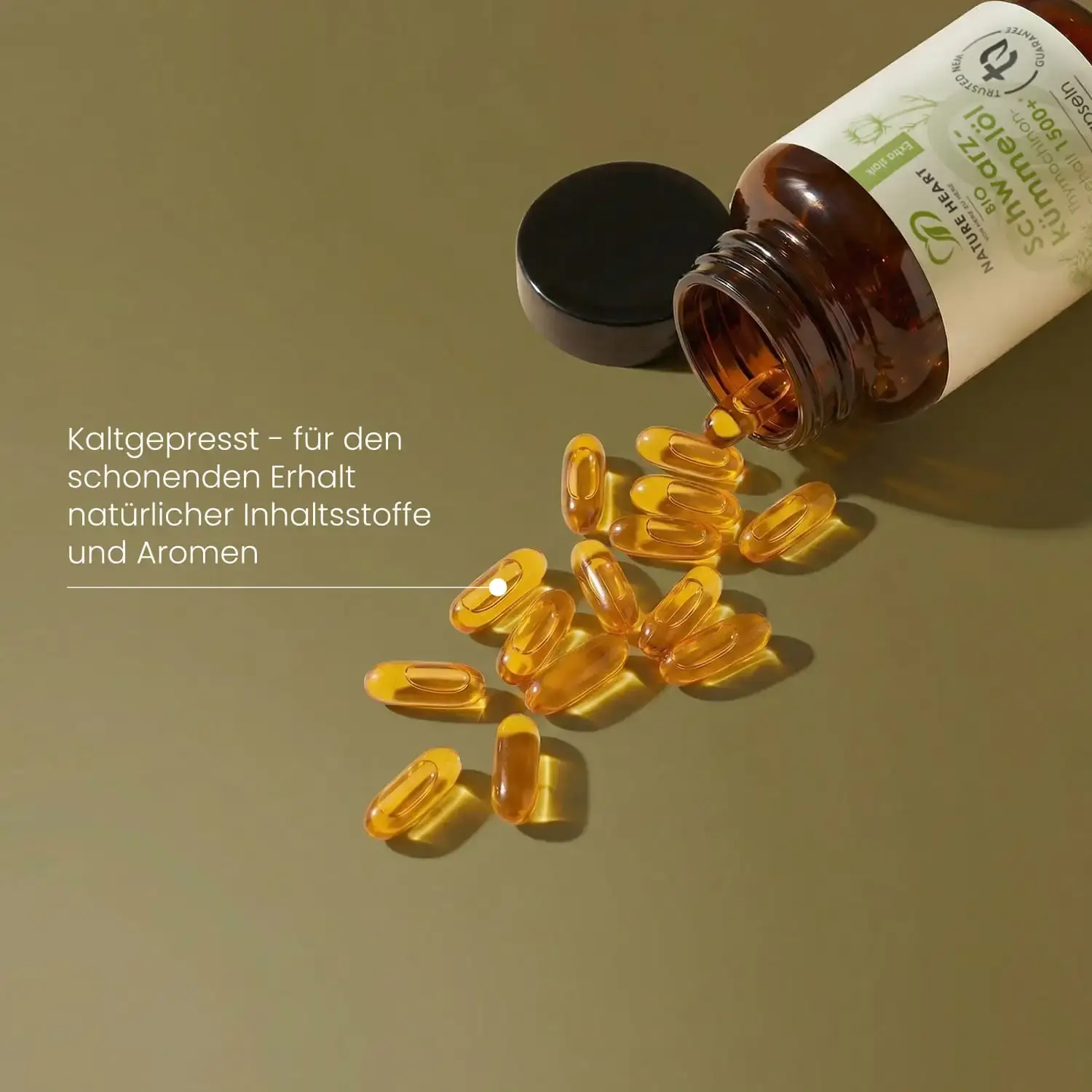 Kaltgepresstes Schwarzkümmelöl