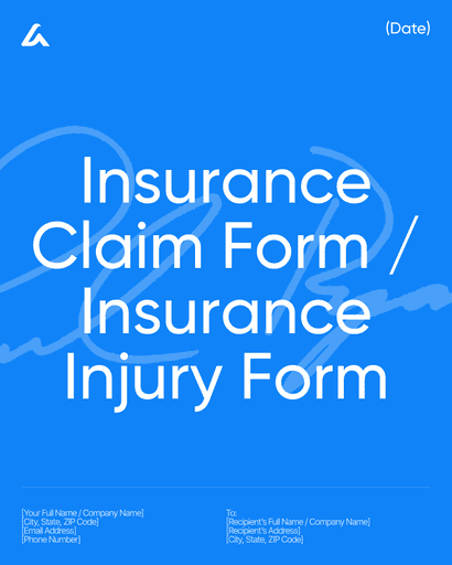 Insurance Claim Form / Insurance Injury Form