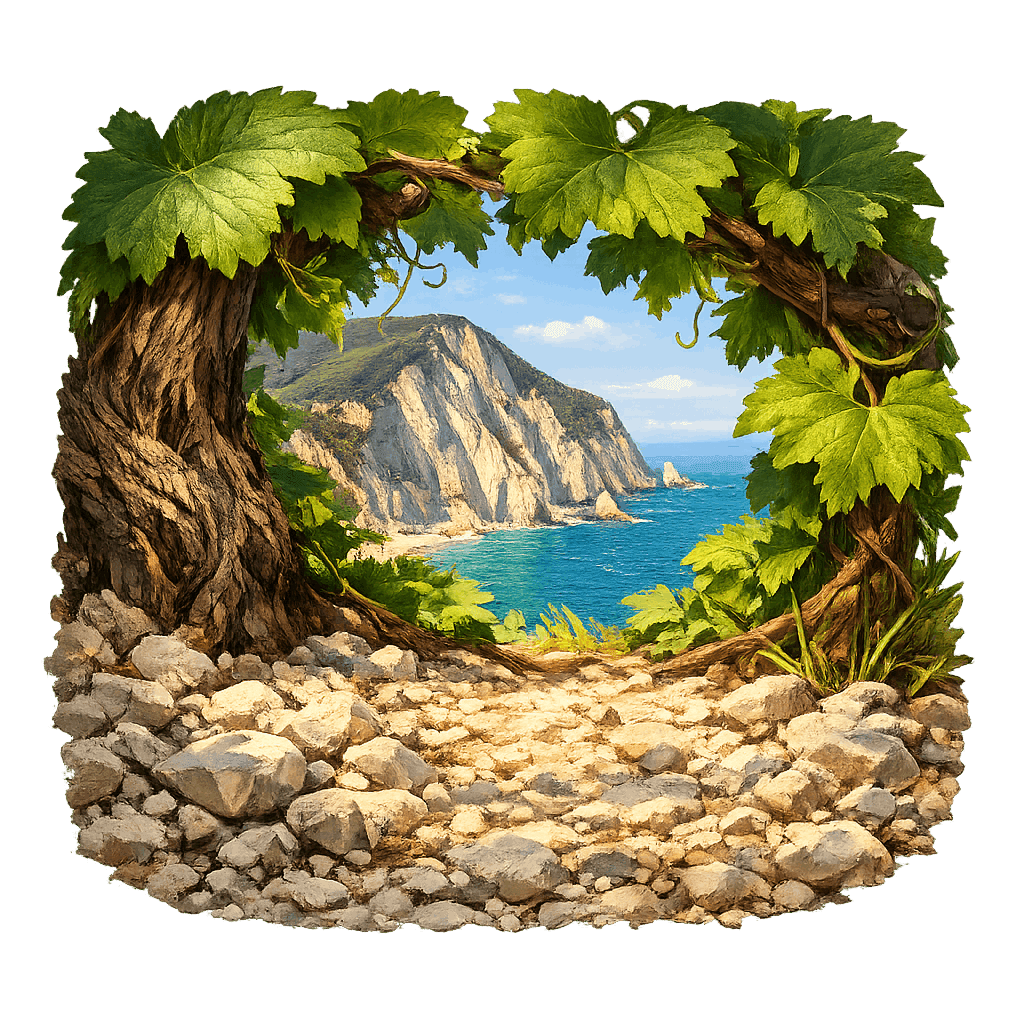 Detailed graphic of the Conero wine region.