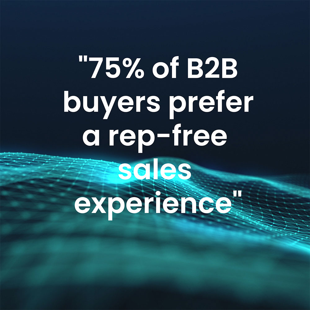 75% of B2B buyers prefer a rep-free sales experience