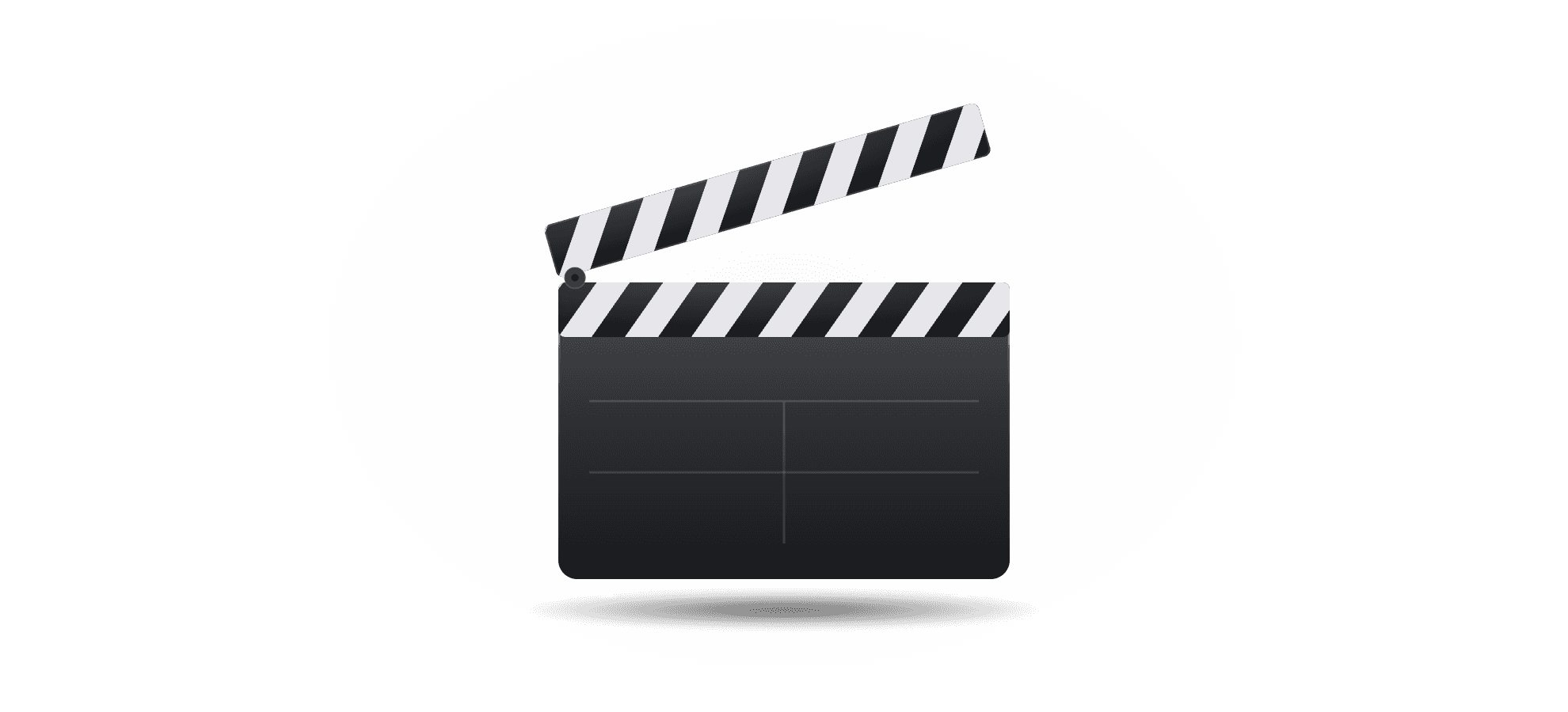 A clapperboard