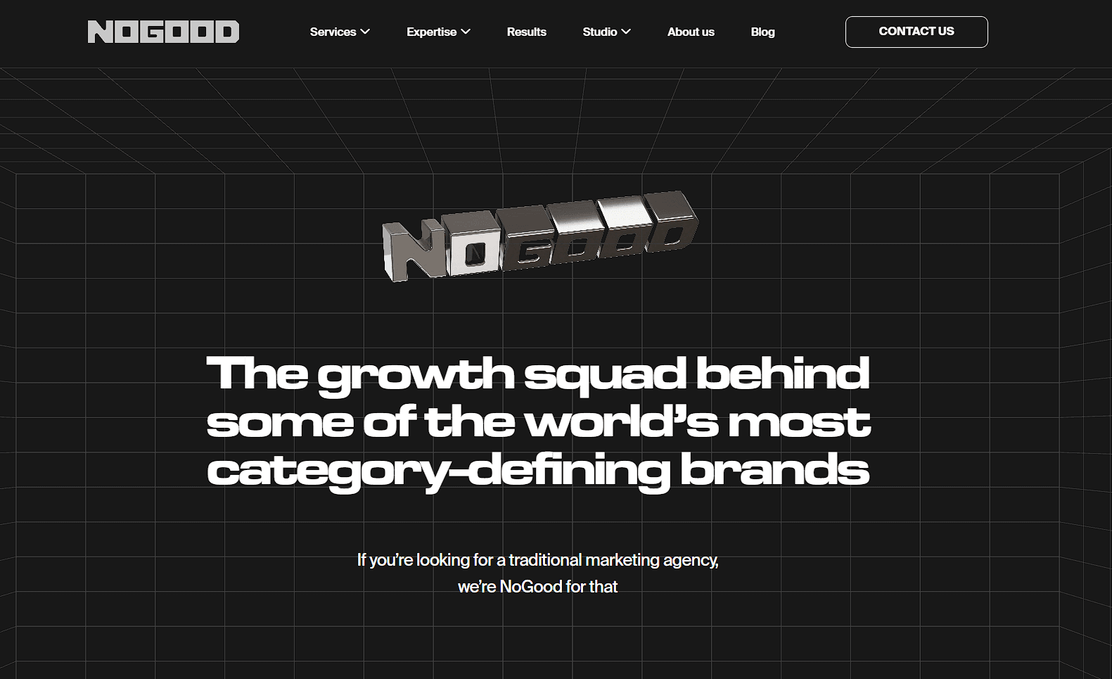 Nogood homepage screenshot