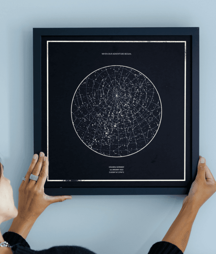 Close-up of The Night Sky print showing museum-grade paper quality and fine detail