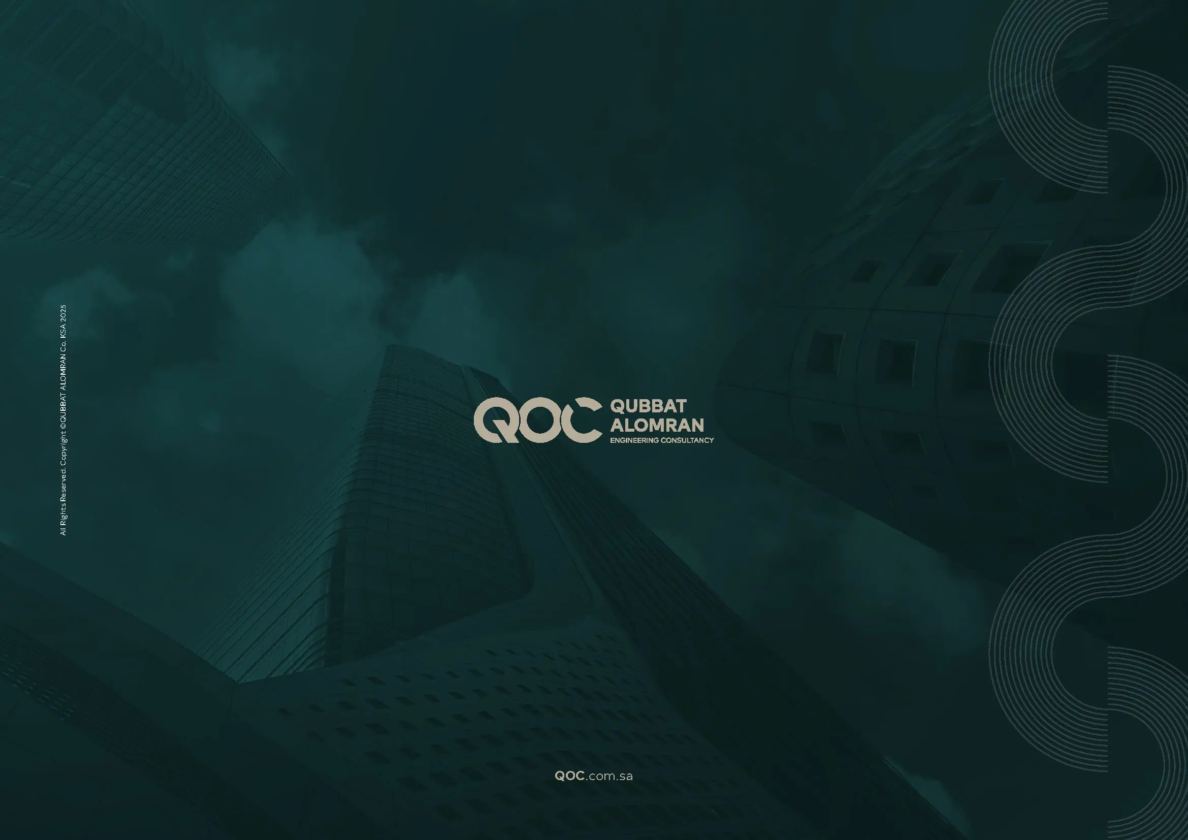 Architectural branding and company profile design for Saudi engineering consultancy QOC
