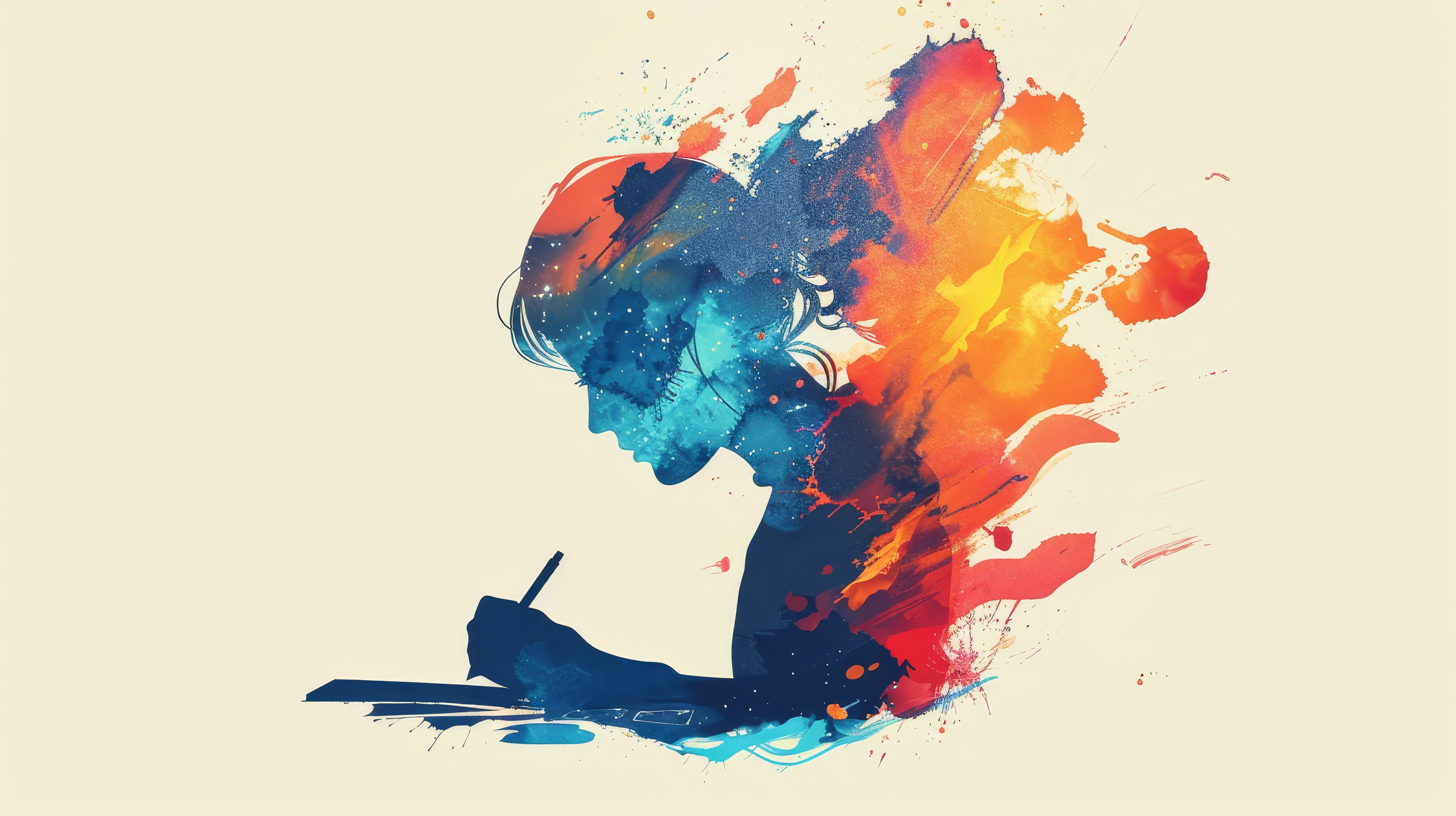 Section of the Maidu Creation Story by Harry Fonseca (1946-2006) on display at the Smithsonian National Museum 