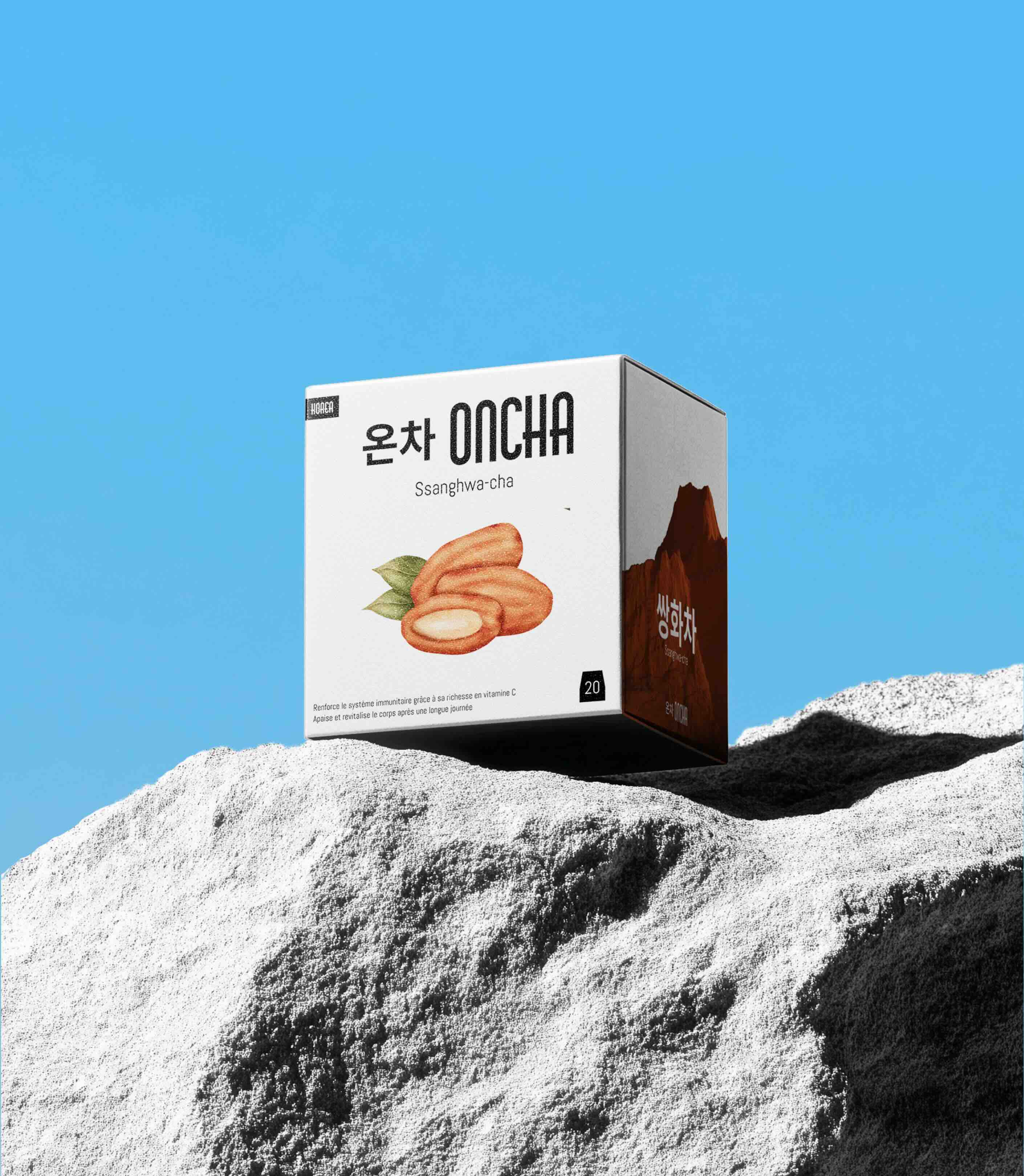 Man wearing a neon yellow cap with "pyra." logo and a red athletic tank top, adjusting his hat with both hands.