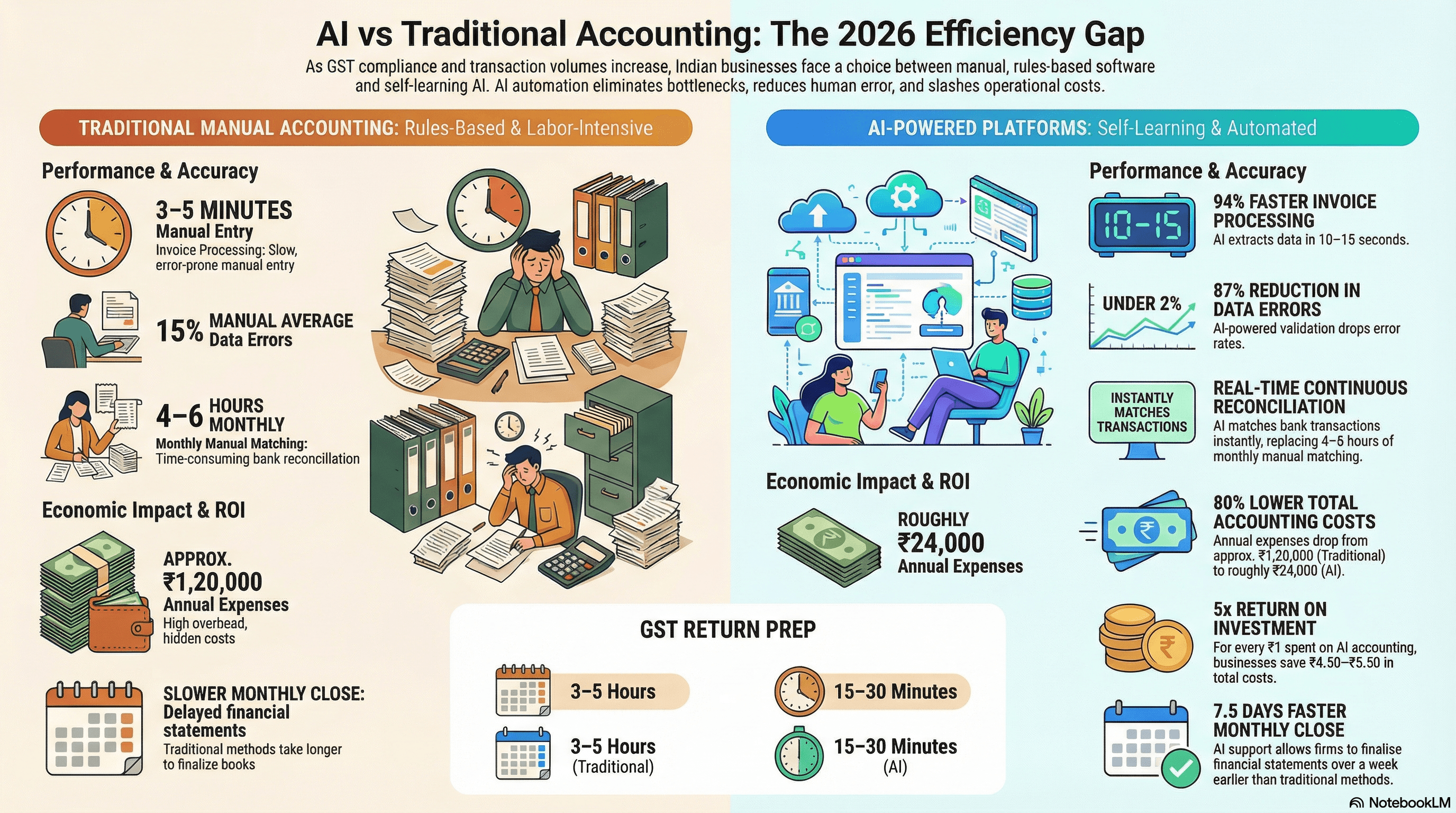 Traditional accounting vs AI accounting