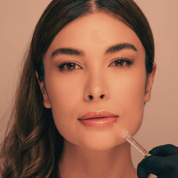 Closeup of woman receiving Lip Filler treatment