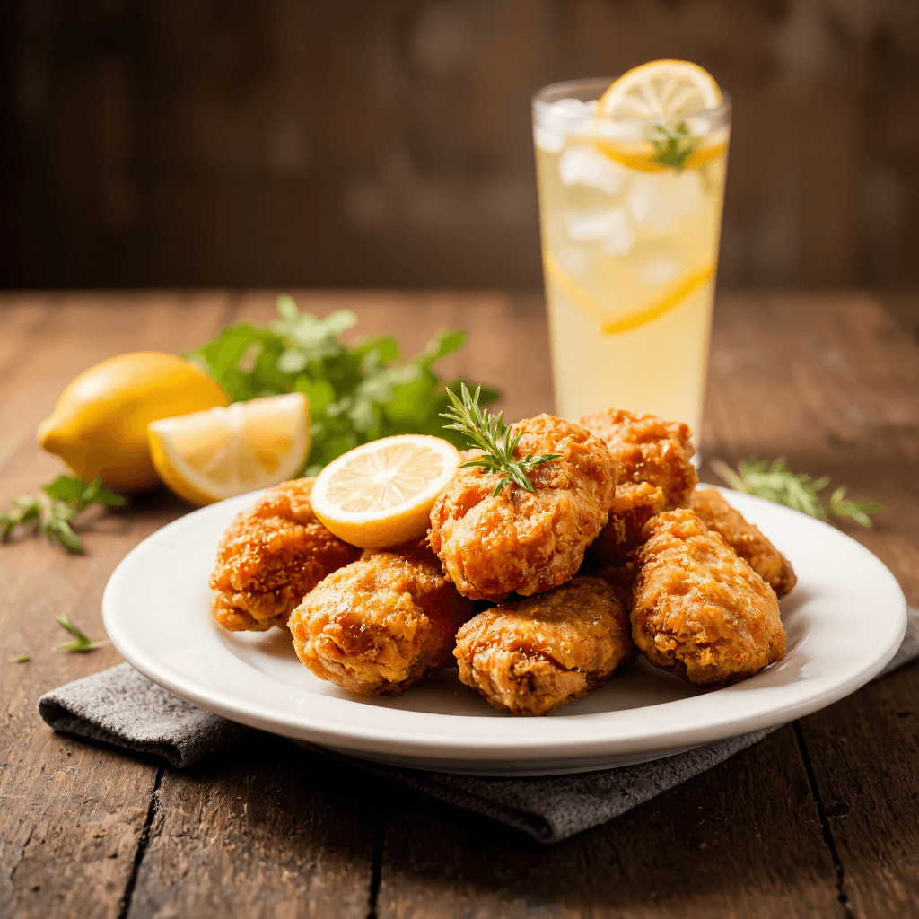 product photography of plate of fried chicken