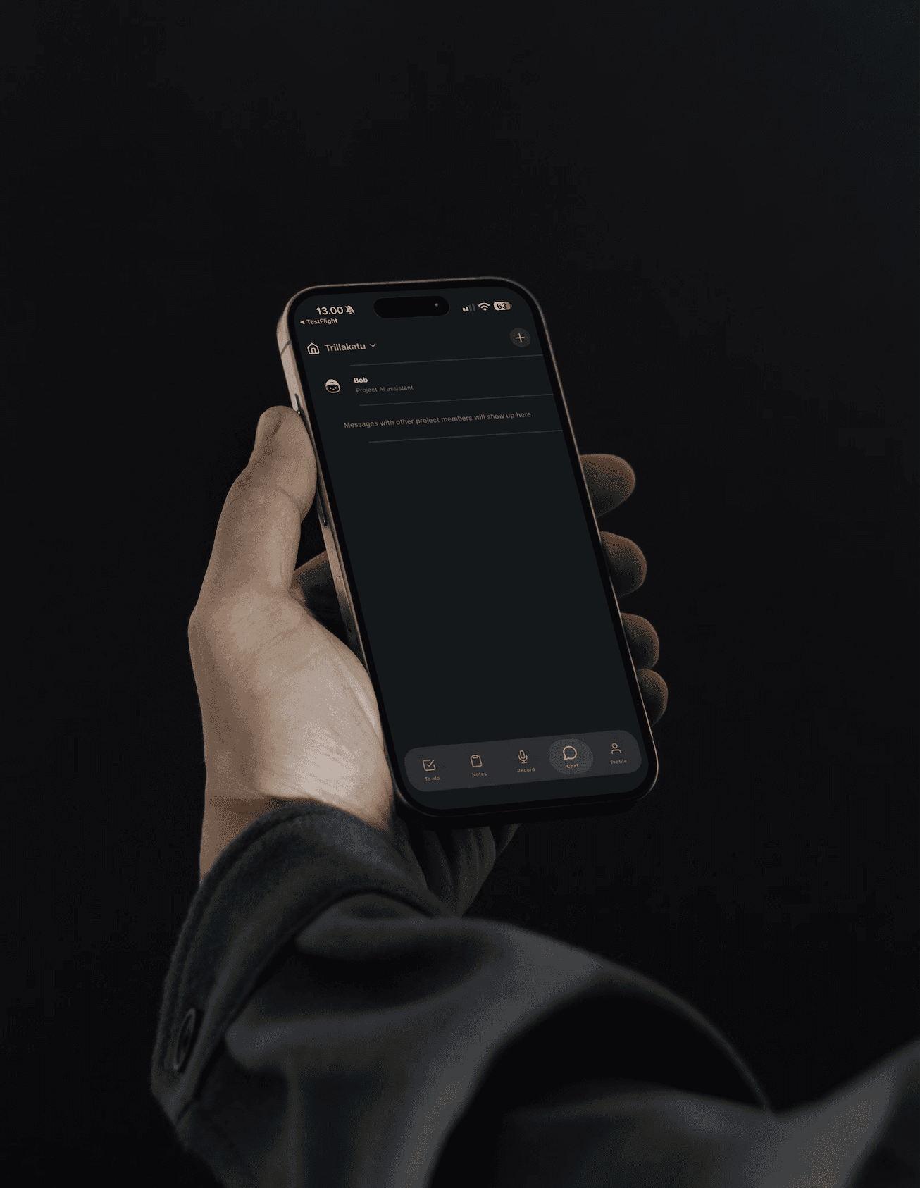 BILD project chat on mobile