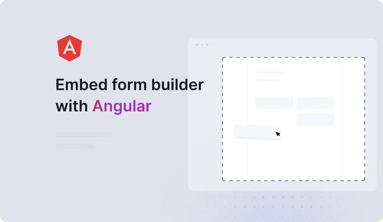 embed a form builder with Angular