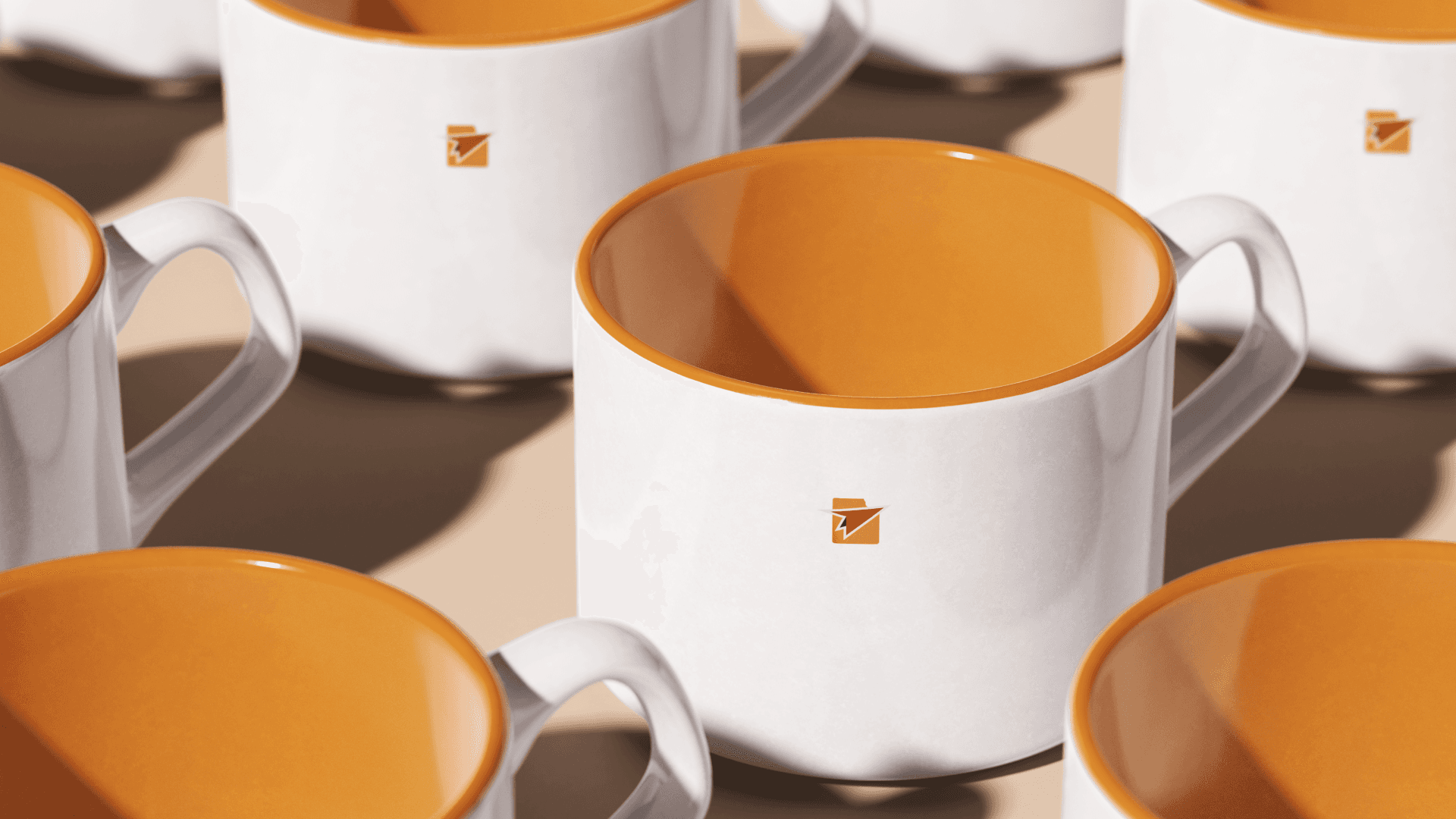 Mockup de canecas personalizadas feito pela Lavoro para Da Palha para o Mundo