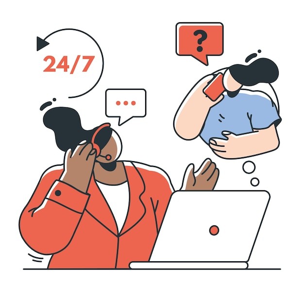 Call center concept illustration