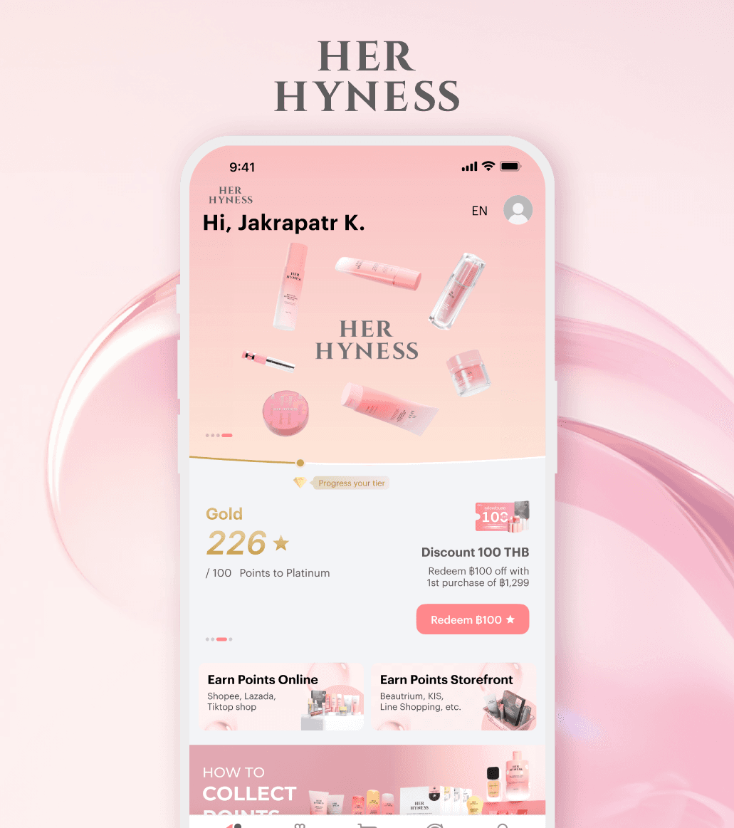 Her Hyness ใช้ Rocket Loyalty CRM สะสมแต้มทุกช่องทางและแคมเปญ Top Spender