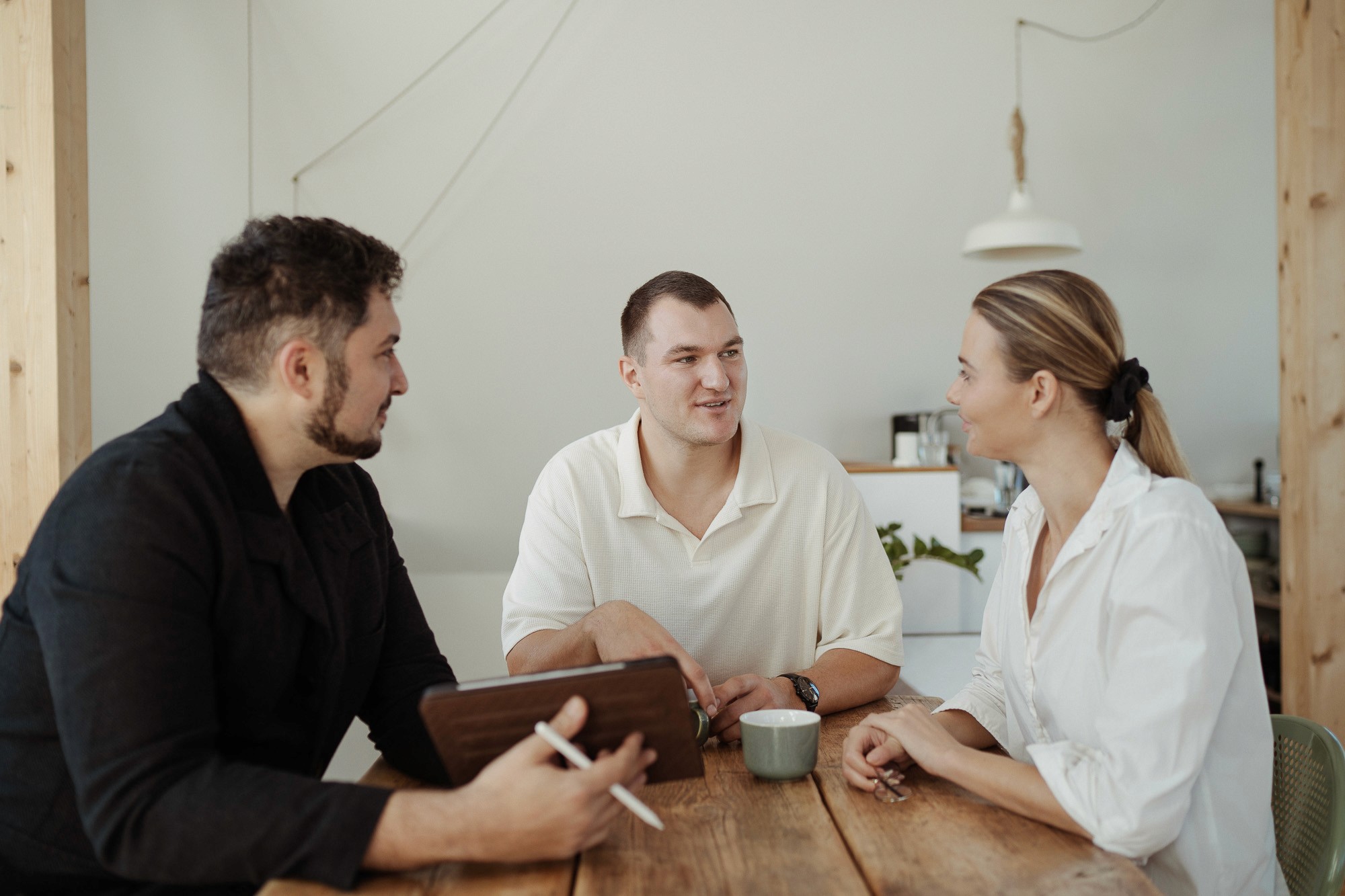Group of founders in a StoryOS workshop discussing brand narrative systems
