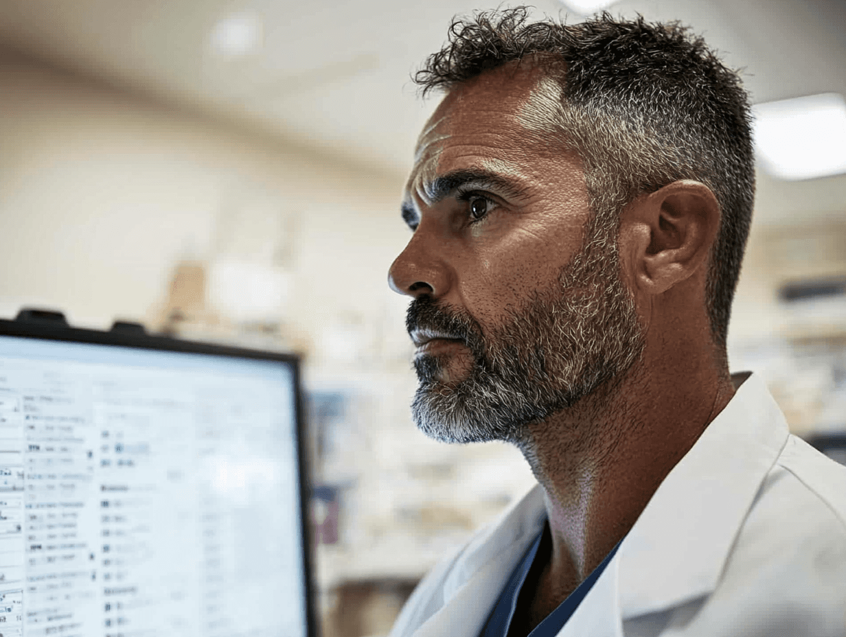 Pharmacien hospitalier en activité dans une pharmacie à usage intérieur