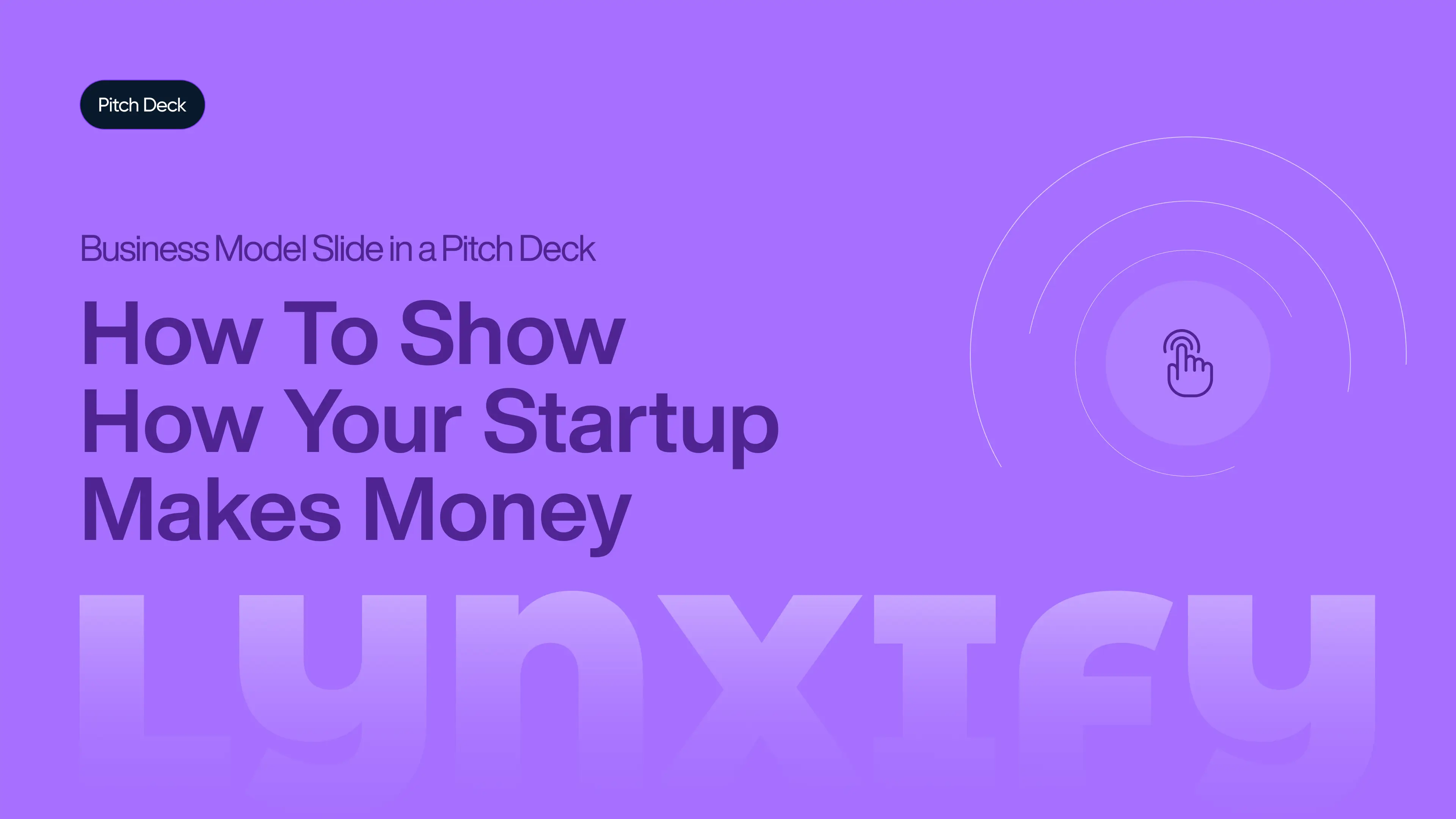 Business model slide in a pitch deck