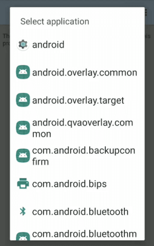 QR code reading - selecting the 'New app/activity' option