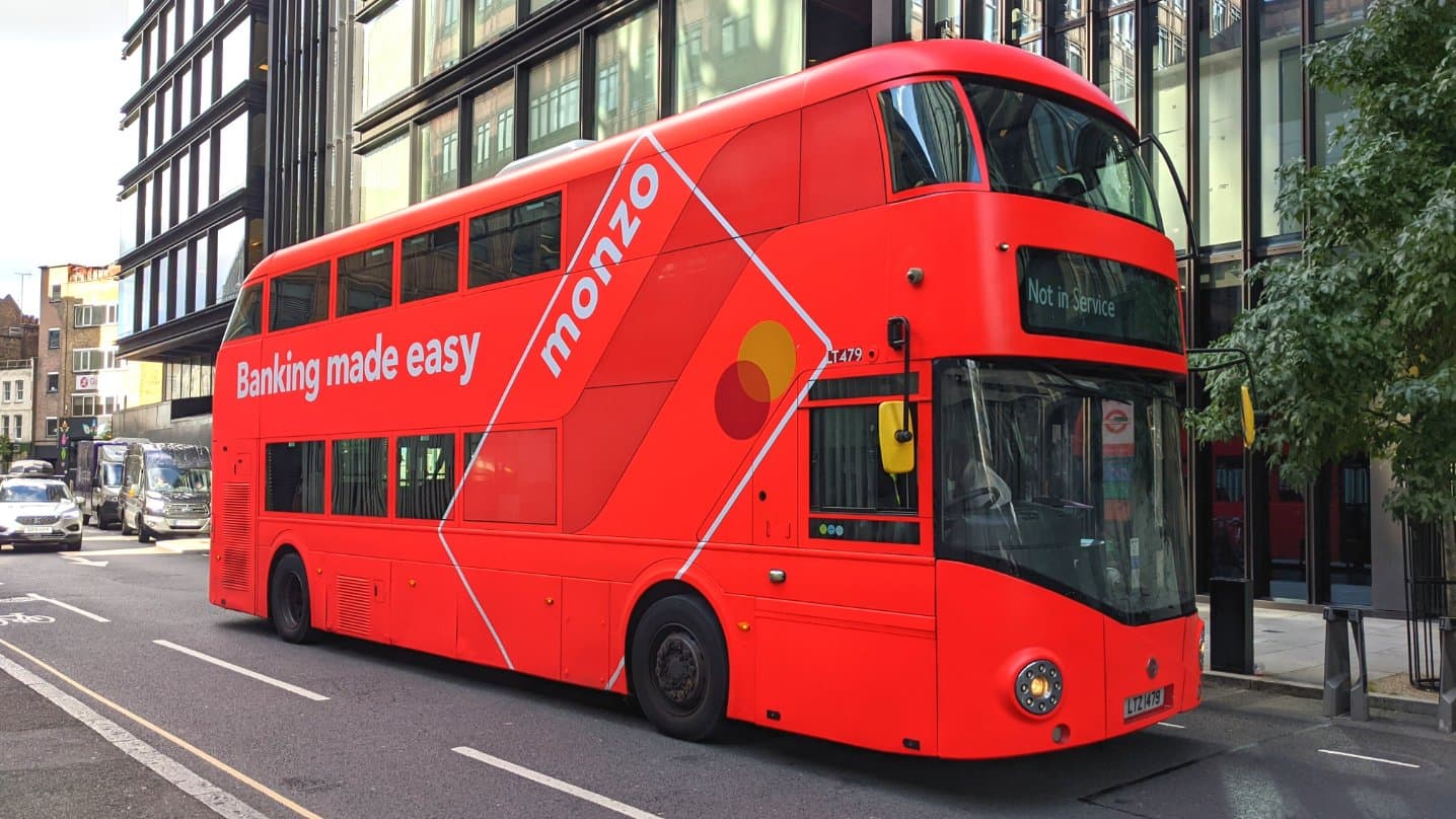 Monzo Orange Bus 2021