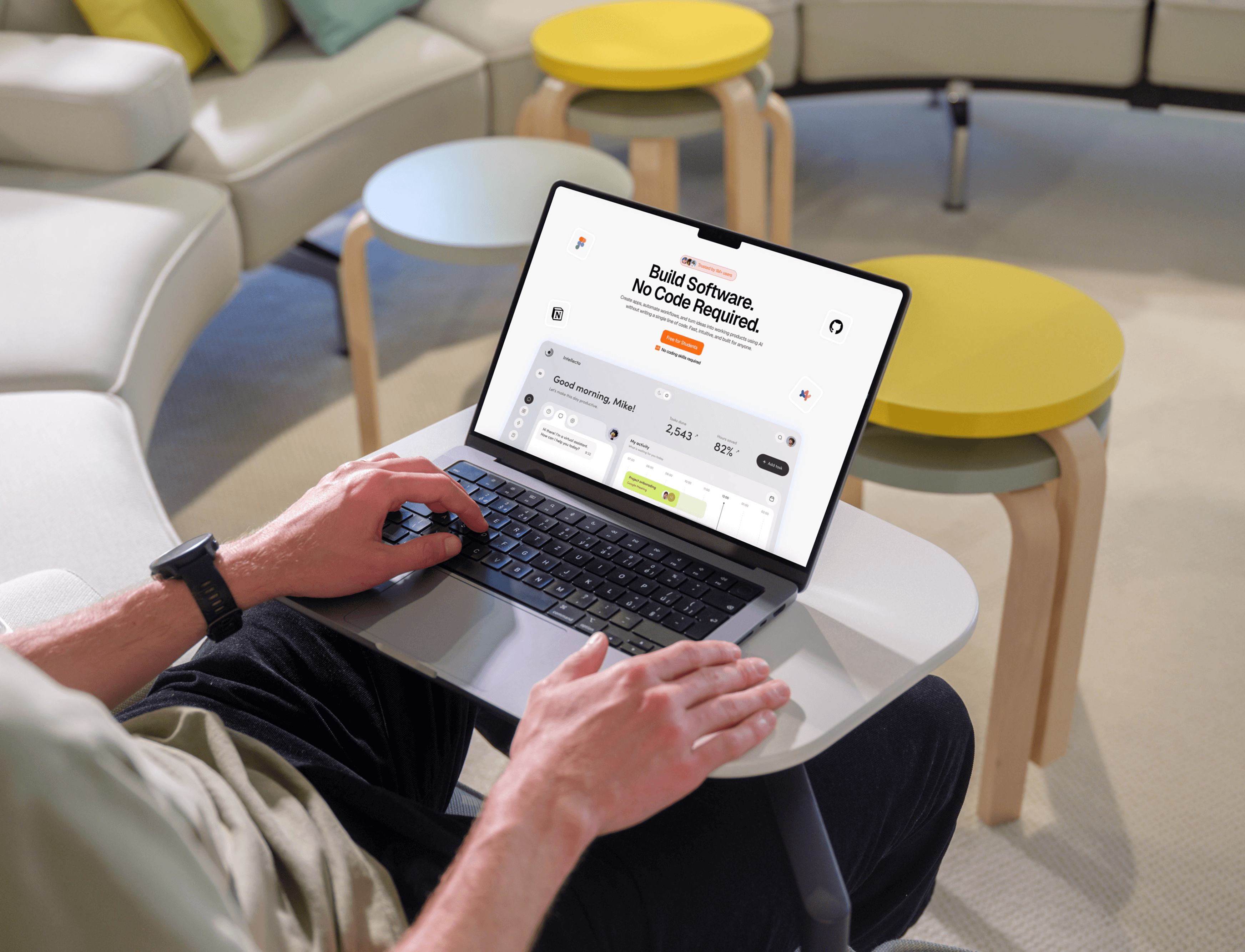 SaaS platform dashboard design with data visualization elements